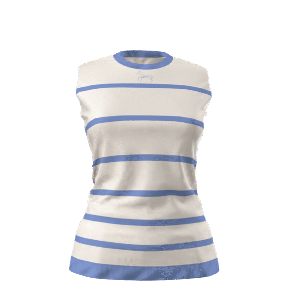 Womans Striped Sleevless Tee - Image 4