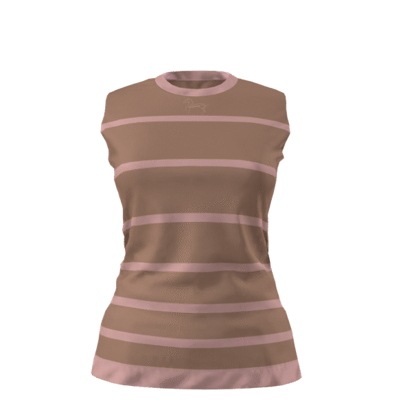Womans Striped Sleevless Tee - Image 6